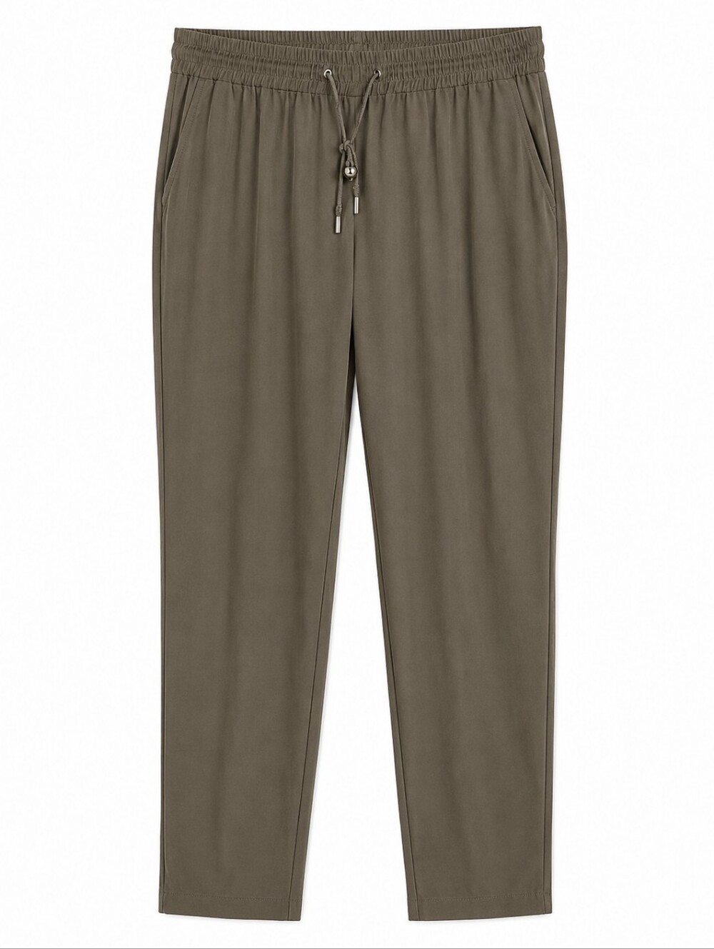 Le Chateau Women's Olive Green Pull-On Drawstring Tapered Pants Size XL